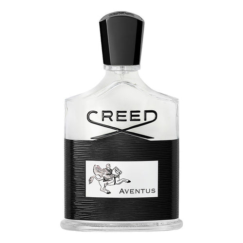 Creed Aventus perfume bottle on a white background