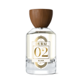 Niche Dubai 02 Elixir perfume bottle with a wooden cap and gold label on a white background