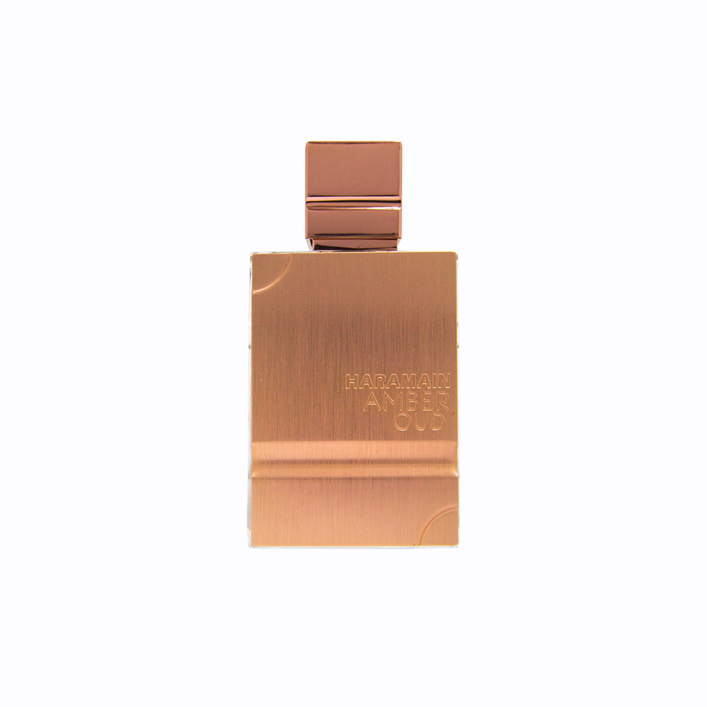 Al Haramain Amber Oud EDP fragrance bottle, complete front view