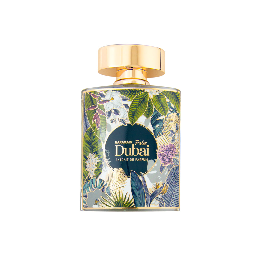 Al Haramain Palm Dubai Extrait de Parfum fragrance bottle, complete front view